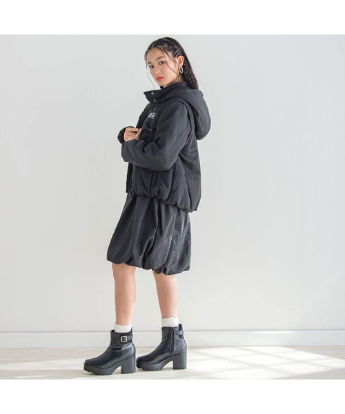 ZIDDY ダウン ダウンジャケット 「 ニコプチ 掲載 」リボンフード付き