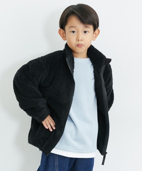 ブルゾン アウター 両面ボア フリースジャケット キッズ 子供服 男の子