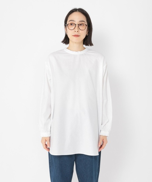 ブラウス シャツ ダブルフリルブラウス レディース MERAKI（ファッション） ブラウス シャツ ダブルフリルカラー
