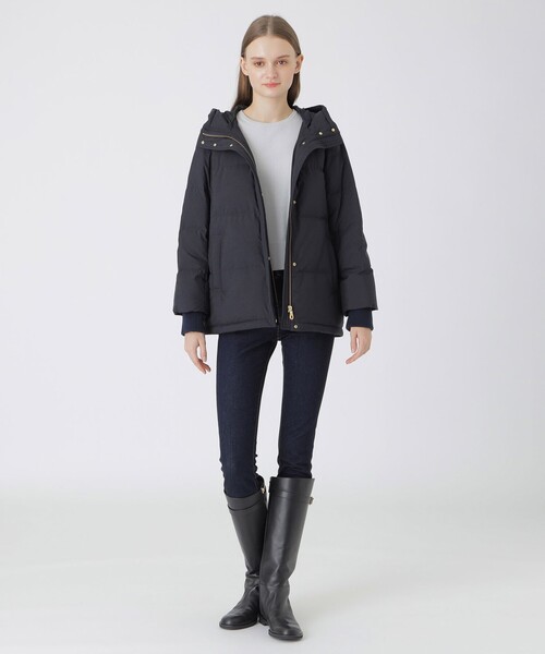 BLUE LABEL CRESTBRIDGE ダウンジャケット ネイビー ブルーレーベルクレストブリッジ ダウンジャケット 赤チェック