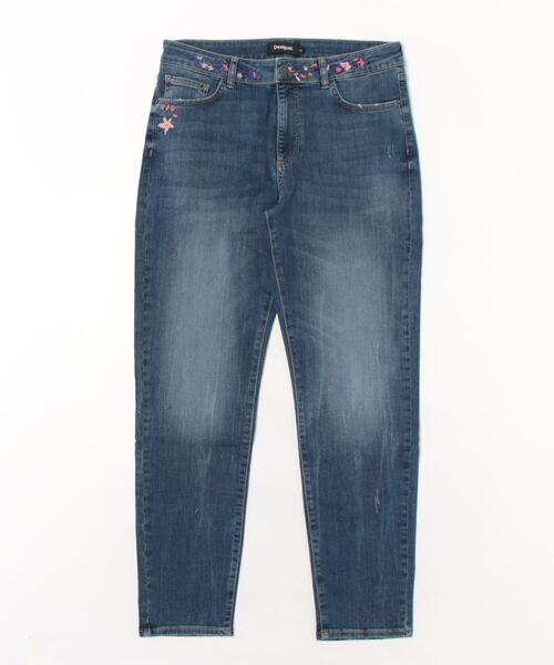 Desigual ジーンズ デニム デニムパンツ 刺繍入りスリムジーンズ
