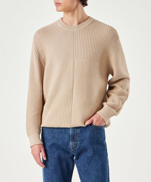 PS Paul Smith セーター ニット テクスチャード パッチワーク / 152404