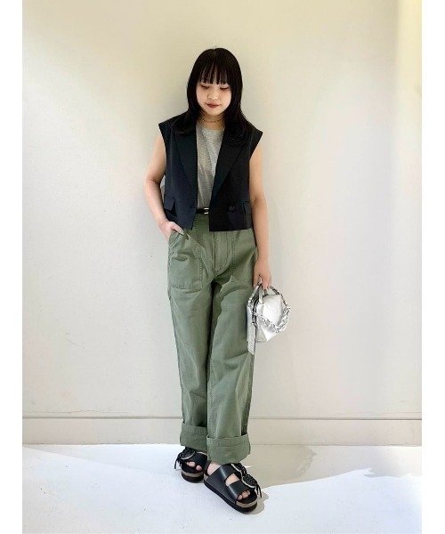 allureville ベスト ジレ ストレッチトロショートジレ
