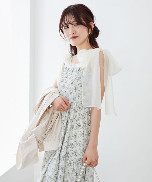 MAJESTIC LEGON ワンピース 2way肩リボンキャミワンピ