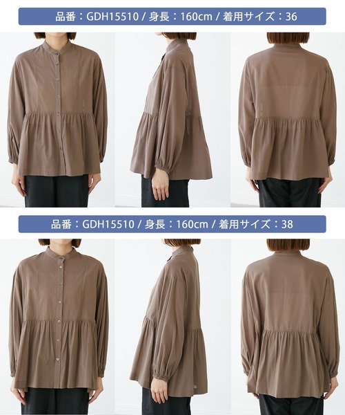 ROPE’ - ロペ　ハイパワーブロードボサムチュニックノーカラーシャツ　新品　未使用 ROPÉ(ロペ) / 【ドラマ着用】【洗える】【21SS】ハイパワー