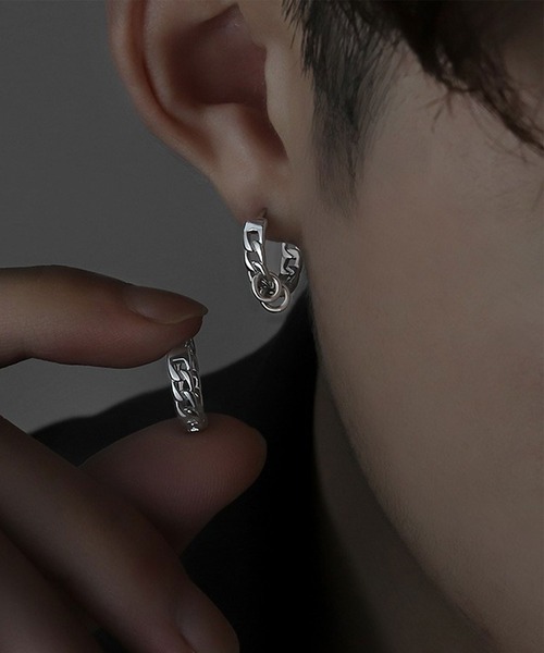 SBG by 7JEWELRY アレルギー対応 ピアス SBG 喜平フープダブルリング