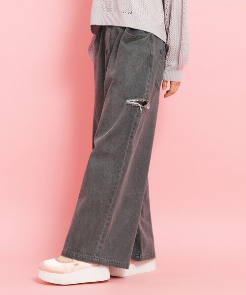 chacoco34★新品 ピンクラテ★ストレッチイ－ジ－パンツ 140 イージーロングパンツ(SS(130-140) ブルー(493)): ジュニア