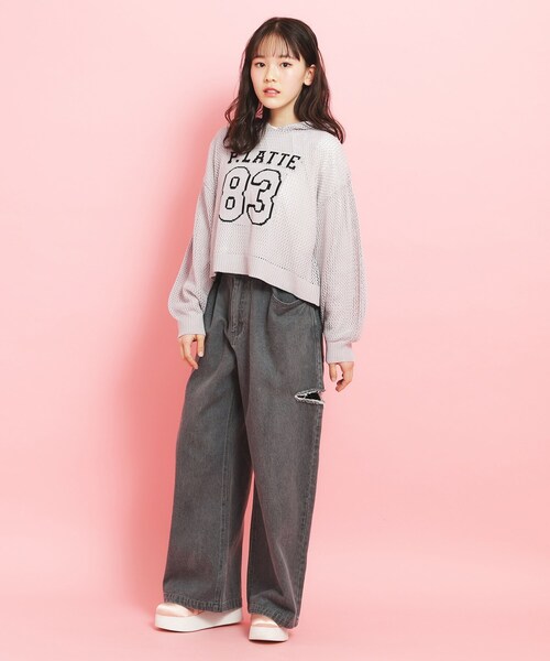 専用✧A新品✧ALGY&ピンクラテ 4点150/160 PINK-latte パンツ サイドカットデニム キッズ 子供服 女の子