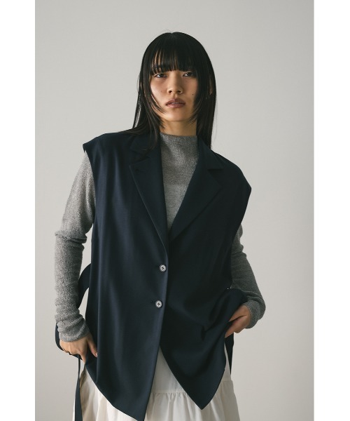 【人気No.1】 STYLEMIXER レディース ルーズテーラードベスト ジレ ベスト トップス