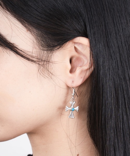 Harpo ターコイズ シルバー925 ピアス Harpo ピアス 「HARPO」ターコイズ ドロップ シルバーピアス