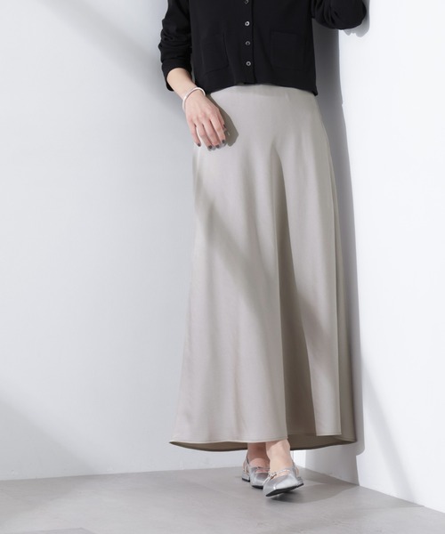 NANO universe（ナノ・ユニバース） スカート サテンバイヤスロング