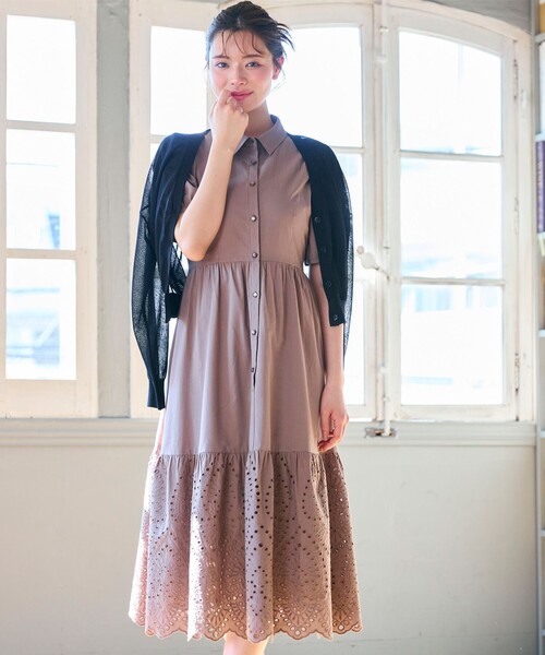 Feroux（フェルゥ） ワンピース 刺繍入りシャツ ワンピース : ZOZOTOWN