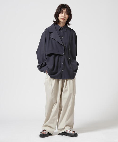 tシャツ CASANE（カサネ）別注デザインボタンビッグシャツ レディース