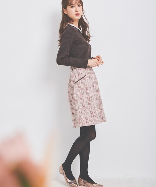 「LAISSE PASSE」 長袖ニット MEDIUM キナリ レディース LAISSE PASSE 「LAISSE PASSE」 長袖ニット MEDIUM ブラウン