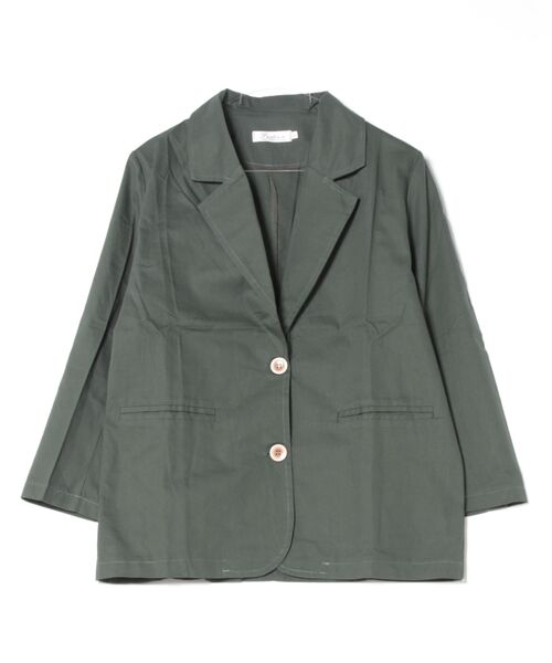BLANC FICELLE ジャケット テーラードジャケット 麻混