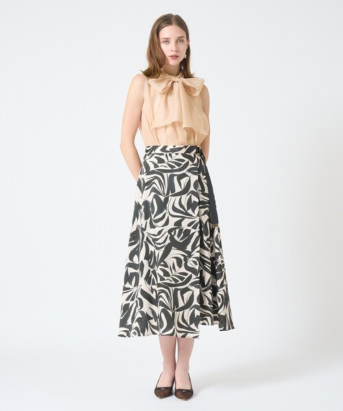 ANAYI（アナイ） ブラウス シャツ オーガンジーリボンボウタイブラウス