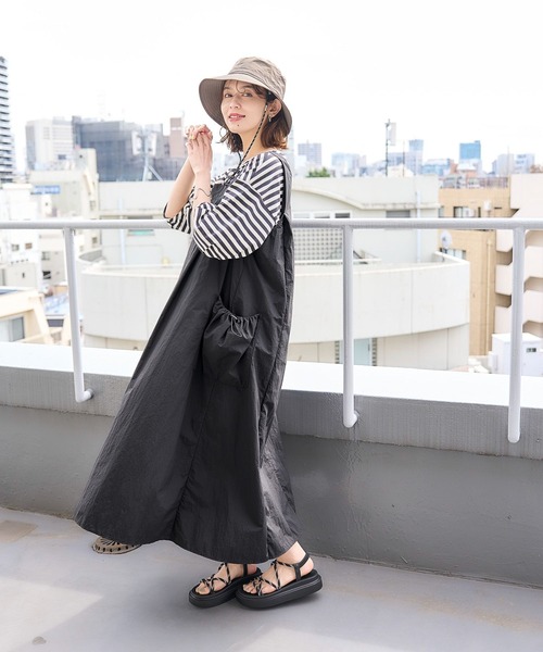 新品タグ付母の日ギフト春夏ロングジレL オーガンジー透かしプリント