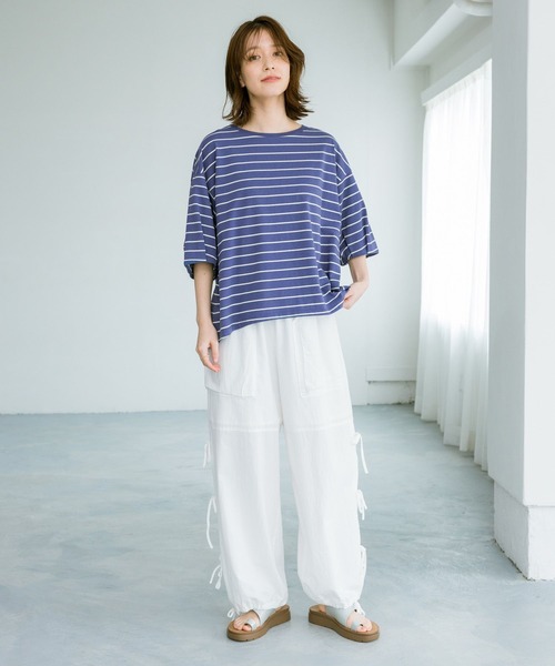 studio CLIP tシャツ USAコットンタックパフスリーブTシャツ