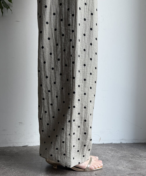 DouDou（ドゥドゥ） パンツ レーヨン麻ドットパンツ レディース