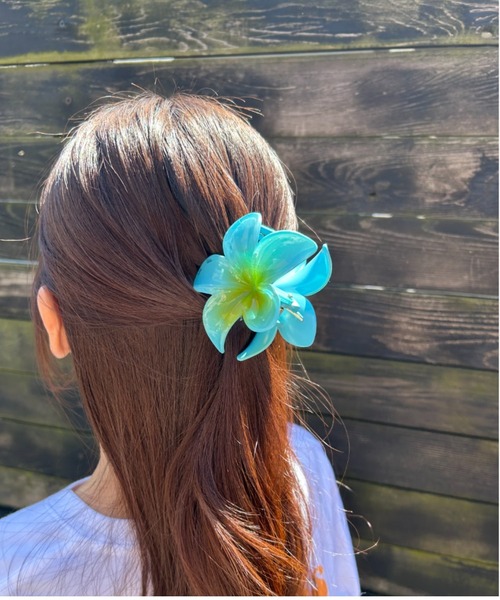 #1242-1　新品　ヘアクリップ　髪飾り　7個　プルメリア　ホワイト/イエロー 楽天市場】フラダンス 髪飾り プルメリアヘアクリップ ホワイト