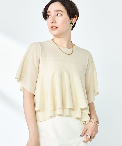 お値下げ【新品】ADORE シアーティアードニット   ルフィル yori シアーニット （ニット・セーター）｜ADORE / アドーア