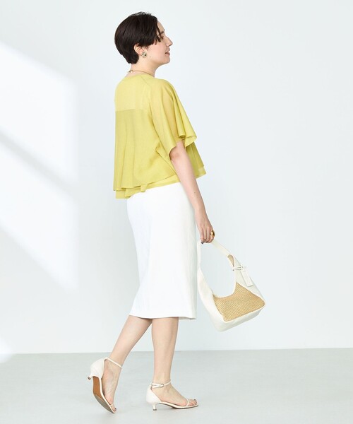 ☆今期もの☆ノーリーズソフィーシアーティアードプルオーバーニットベージュ ノーリーズソフィー NOLLEY'S sophi シアーティアードP/O