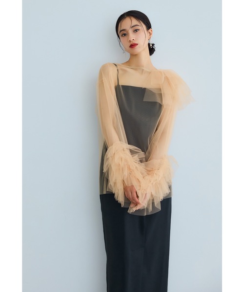 オケーションドレス　niana ブルーミングチュールドレス　M オケーションドレス niana ブルーミングチュールドレス M blooming