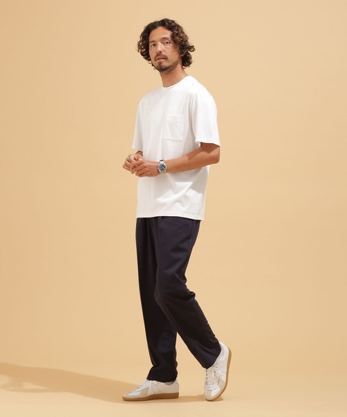 「NANO universe」 半袖Tシャツ M ブルー メンズ