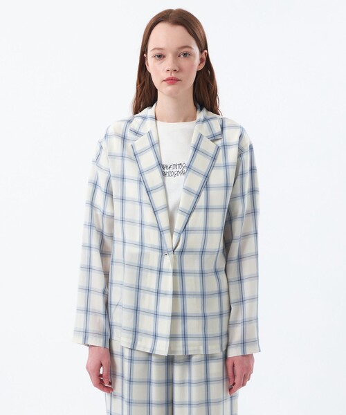MACKINTOSH PHILOSOPHY チェック柄ジャケット 40 WEB&一部店舗限定】テーラードジャージー ジャケット チェック