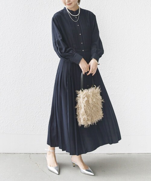 シップス　ドレス SHIPS 「SHIPS」 長袖ワンピース MEDIUM ブラック レディース