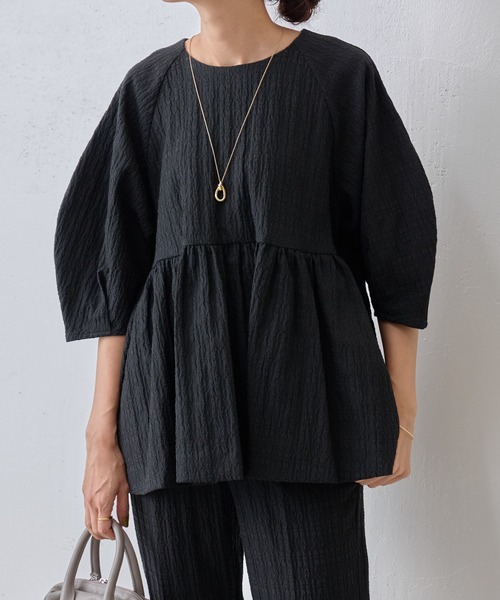 BEARDSLEY チュニックワンピース チュニック BEARDSLEY 「BEARDSLEY」 7分袖チュニック FREE ブラック