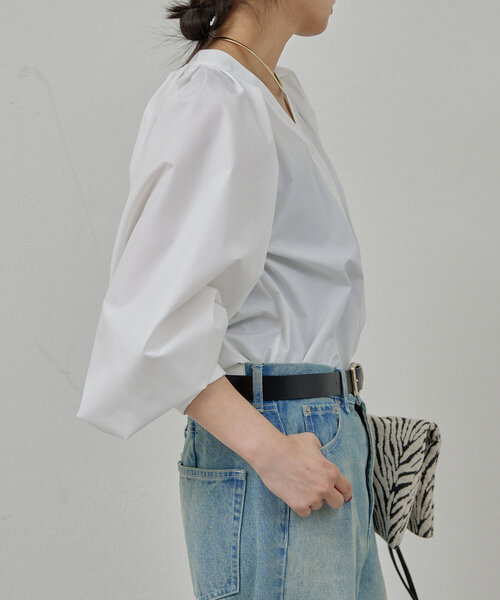 「COLLAGE GALLARDAGALANTE」 長袖シャツ FREE サックスブルー レディース COLLAGE GALLARDAGALANTE 「COLLAGE GALLARDAGALANTE」 長袖