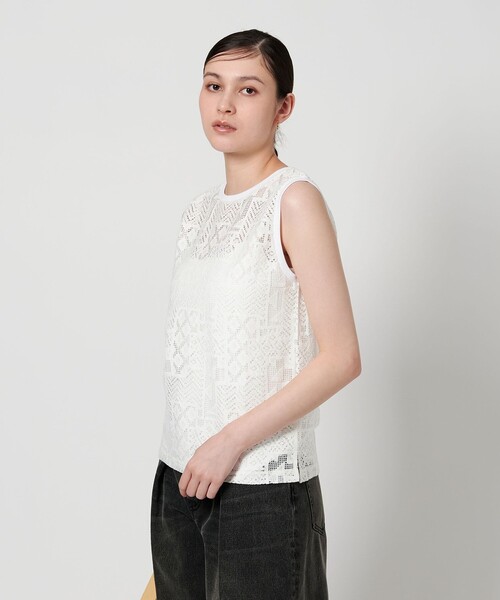 【新品タグ付】BEAUTY&YOUTH UNITED ARROWS レースシャツ BEAUTY＆YOUTH UNITED ARROWS tシャツ ラッセルレース