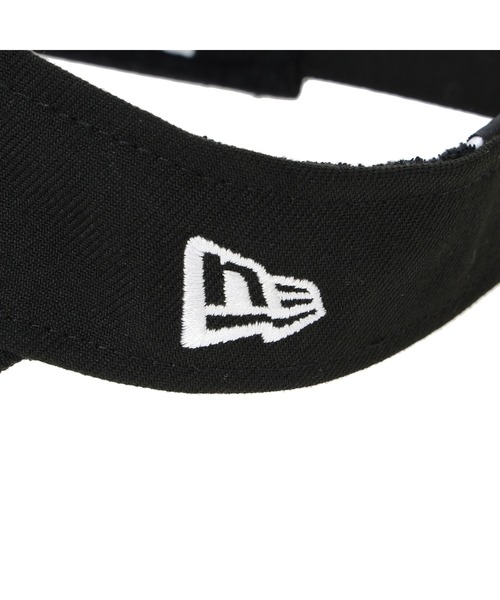 黒のロゴ付きバイザー NEW ERA サンバイザー UNISEX マーカー付バイザー メンズ