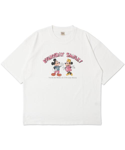 「Disney」 半袖Tシャツ SMALL ホワイト メンズ