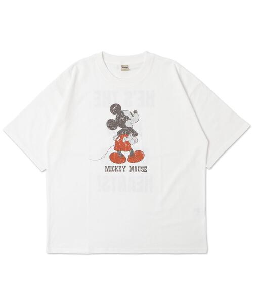 「Disney」 半袖Tシャツ SMALL ホワイト メンズ