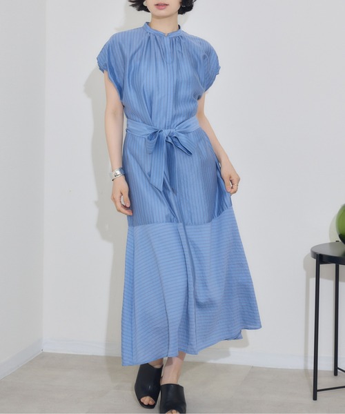 【KATHARINE ROSS】ストライプカットドビーワンピース KATHARINE ROSS ワンピース 「KATHARINE ROSS」ストライプカット