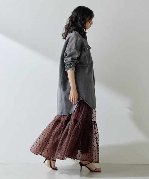 Whim Gazette スカート ドットシアースカート : ZOZOTOWN Yahoo