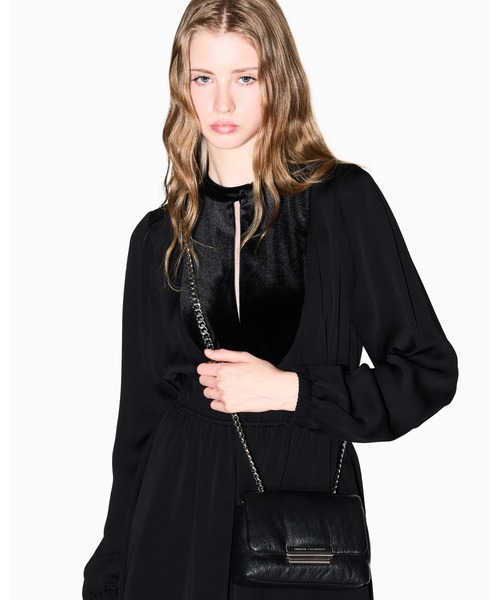 極美品　ジョルジオアルマーニ　ハンド　ショルダー　2way 黒　金　バッグ　ミニ ARMANI EXCHANGE ショルダーバッグ バッグ 「A|X アルマーニ
