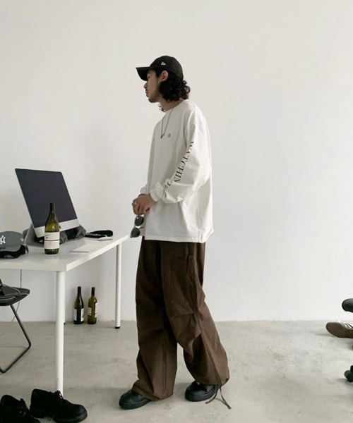 NOWLE カーゴパンツ 「NOWLE」ワイドシルエット ドロスト