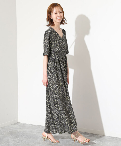 SLOBE IENA スローブイエナ 黒 半袖 ワンピース SLOBE IENA 「SLOBE IENA」 半袖ワンピース 38 ブラック