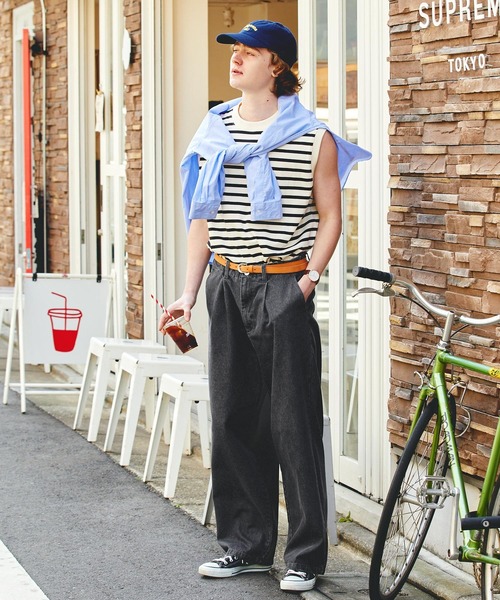 「EMMA CLOTHES」 加工デニムパンツ S チャコールグレー メンズ