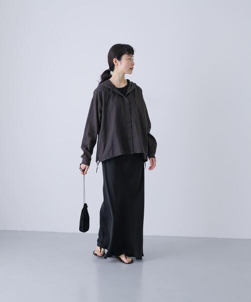 かぐれ / かぐれ コットンシルクシアーフーディシャツ コットンシルクシアーフーディシャツ（シャツ/ブラウス）｜か