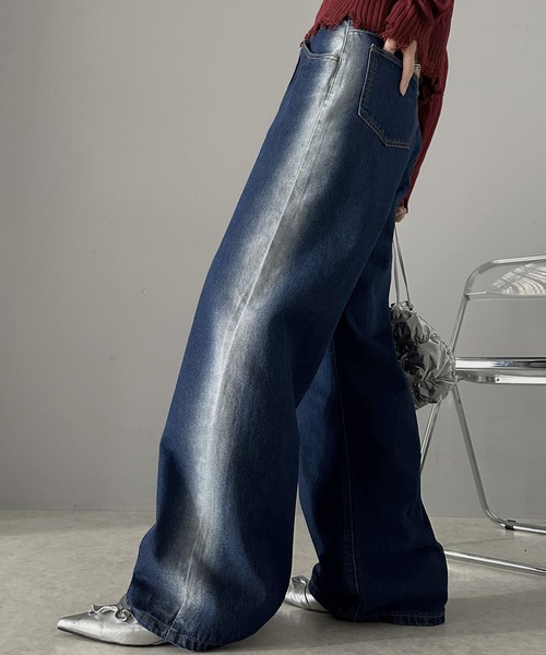 「Java」 デニムパンツ MEDIUM ブルー レディース