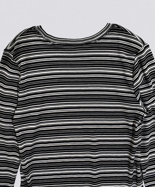 kiehtova tシャツ 「kiehtova」SHEER BORDER TOPS/シアー ボーダー