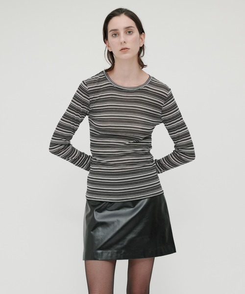 kiehtova tシャツ 「kiehtova」SHEER BORDER TOPS/シアー ボーダー