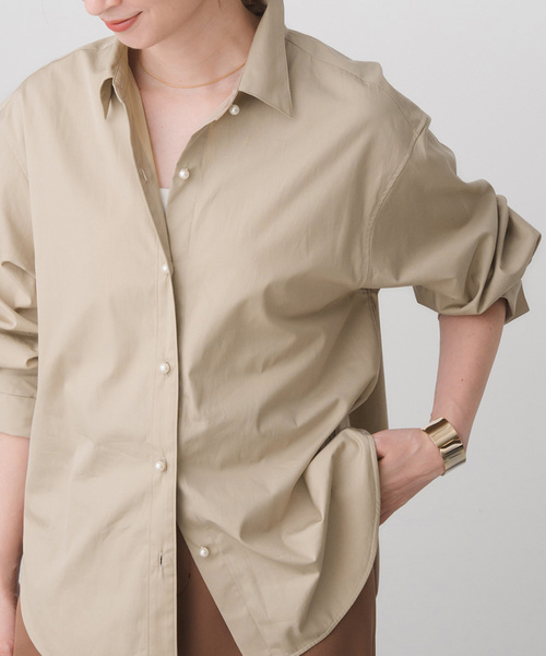 Spick＆Span ブラウス シャツ パールボタンシャツ レディース
