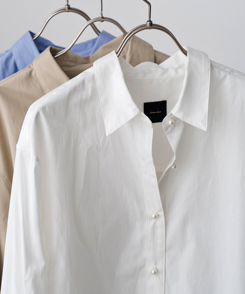 Spick＆Span ブラウス シャツ パールボタンシャツ レディース
