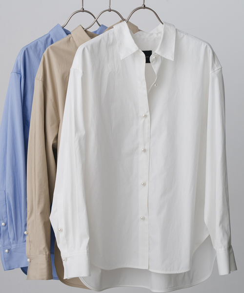 Spick＆Span ブラウス シャツ パールボタンシャツ レディース