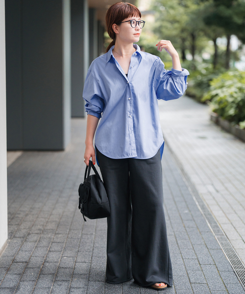 58 スピックアンドスパン spick&span ブラウス シャツ パール Spick＆Span ブラウス シャツ パールボタンシャツ レディース
